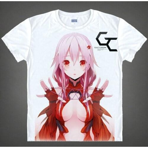 Guilty Crown Shu Ouma Inori T shirts Japanese anime shirt 3d print Cosplay tshirt Mens t-shirt camisas hombre masculina camisa