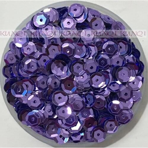 New 6mm Cup Round Dark Purple Loose Sequins Paillette Sewing Wedding Craft,Women Kids DIY Garment Accessory Purple