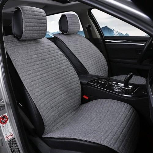 O SHI CAR 2 Pieces Front Cover Mat Protect Car Seat Cushion Universal Seat Covers Fit Most Automotive Interior Truck SUV Van