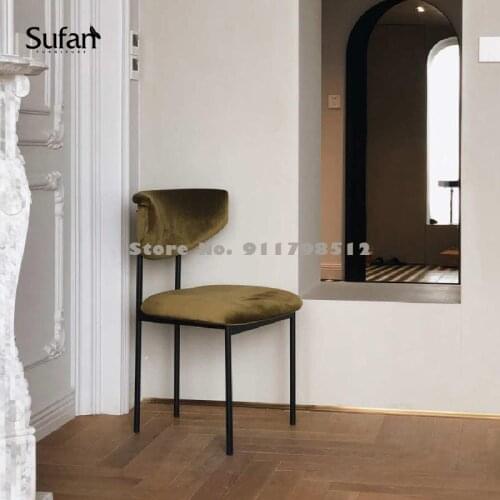 Shufan dining chair home modern minimalist backrest chair nordic makeup dressing chair net red writing desk chair