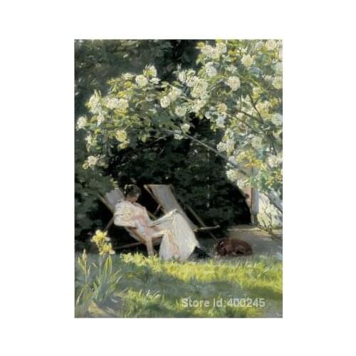 Peder Severin Kroyer paintings of Havepartie Med Marie Kroyer modern art Landscape High quality Hand painted
