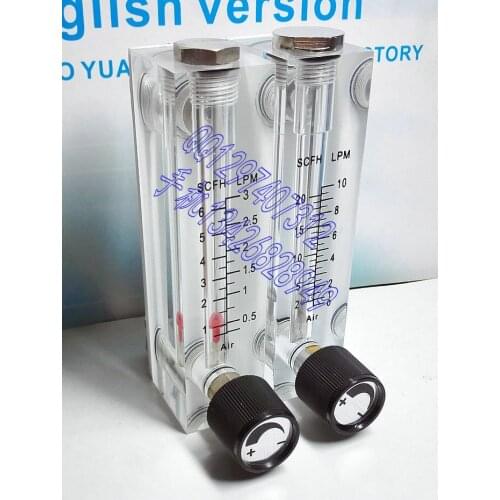 LZM-6 adjustable panel type gas flowmeter 1-10LPM 2-20SCFH flowmeter air