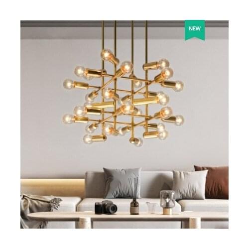 Post-modern luxury living room chandelier model room designer customized chandelier creative simple engineering decorative lamps