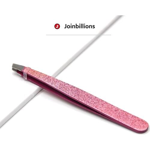 Glittering Stainless Steel Beauty Hair Eyebrow Removal Tools Makeup Eyelash Tweezers