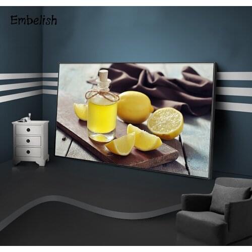 Embelish 1 Pieces Lemon And Lemon Juice Kitchen Decor Wall Art Posters Modern Home Decor Picture For Living Room Canvas Painting
