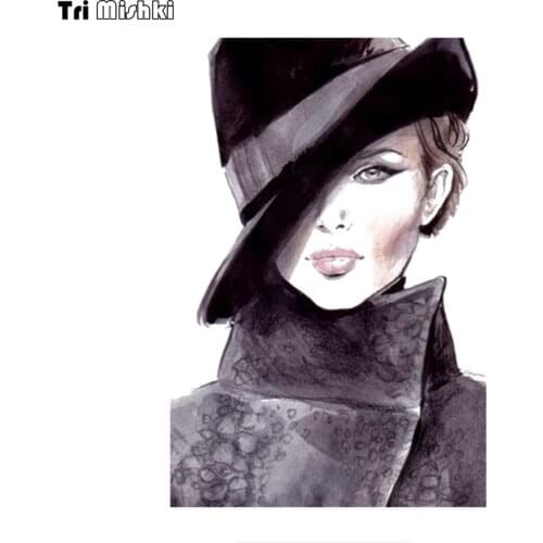 WCS987 Fashion European and American girl car sticker PVC colorful Decals Waterproof sticker on Car Body Rear Window