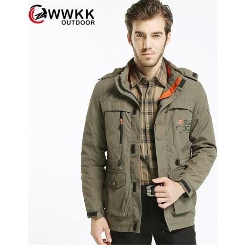 WWKK Mens Climbing Trekking Windbreaker Fishing Waterproof Jackets Outdoor Men Hiking Jacket Plus Velvet Spring Male Sport Coat