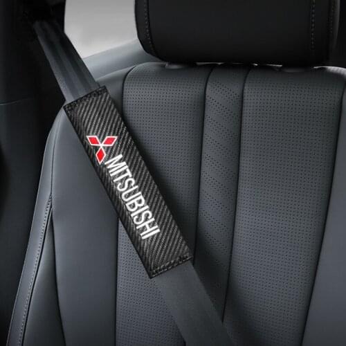 1/2pcs Car Styling Seat Belt Shoulder Pads Cover For Mitsubishi Asx Lancer Pajero 4 Outlander 3 Xl l200 Decoration Accessories