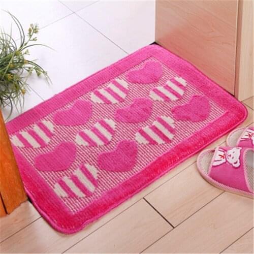 1Pcs Fashion Luxury Flocking terry Soft Carpet Non-Slip Rug living room kitchen toilet Bathroom Carpet Water absorption Bath Mat