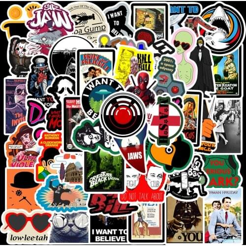 10/50pcs Mixed Classic Movie Graffiti Stickers Kids Toy Luggage DIY Phone Laptop Aesthetic Gift Wall Notebook Car Stickers Decal