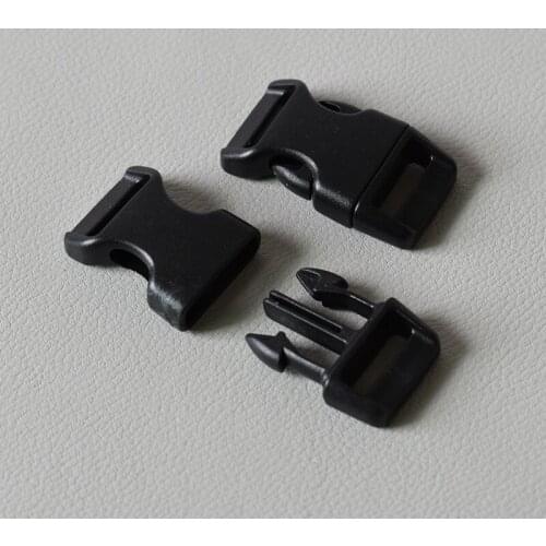 10 Pcs/Packet Black Plastic Safety Quick Release Buckles 3/8 in (15mm) Wide DIY Personal sewing dog collar accessory