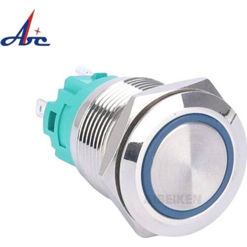 22mm Metal Push Button Switch Momentary/Latching Colorful Useful Durable LED Power Light Waterproof Self-Locking Stainless