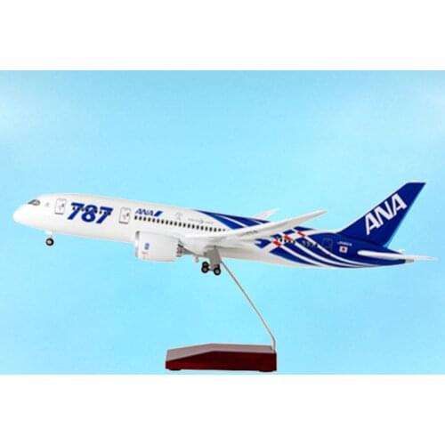 46cm 1/130 Scale NAN Air Japan B787 Airlines Resin Airplane Aircraft Light Plane Model Toys Collectible Gifts Display Souvenir