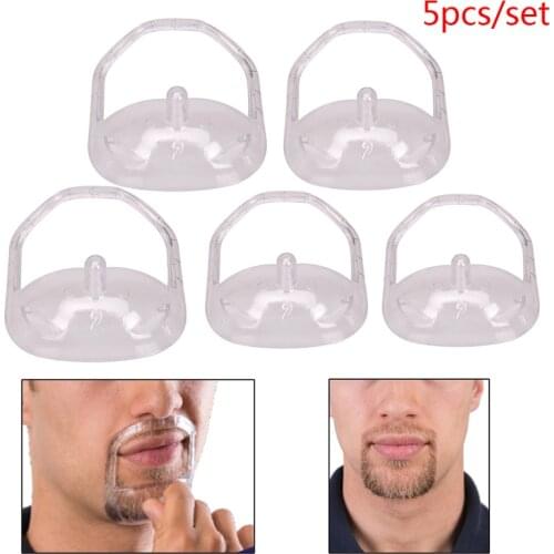 5 Pcs Beard Styling Tools Goatee Shaping Template Beard Shaving Face Care Modeling Tool Gift Accessories For Men Fashion