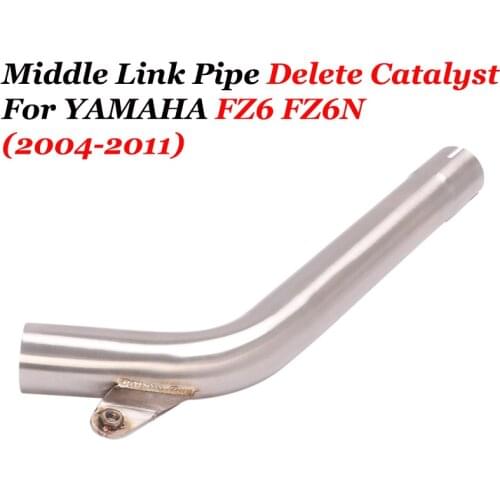 For Yamaha FZ6 2004-2011 FZ-6 FZ 6 S2 FAZER 04-09 FZ6 S2 FZ6N Motorcycle Exhaust Middle Decat Pipe Catalyst Delete Pipe Escape