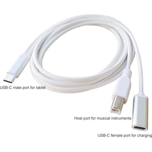 1 meter USB C to host MIDI cable type c to female usbc interface cord for electronic music instrument blowpipe organ for Sumsung