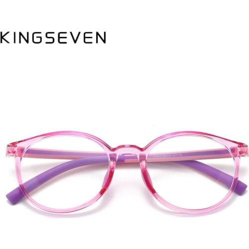 KINGSEVEN Anti-blue Light Children Boys Girls Computer Glasses Protection Eyeglasses Ultra Light Frame Glasses Protection