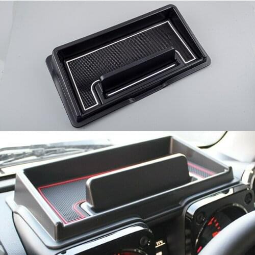 Front Center Console Dashboard Storage Box Tray Organizer Phone Holder with Mat Fit for Suzuki Jimny 2019 2020 2021