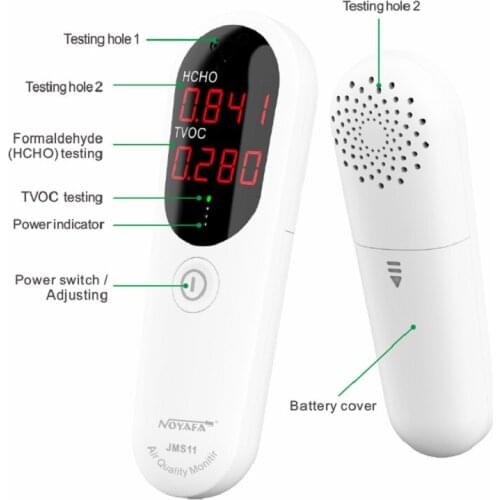 NOYAFA JMS11 Multifunctional Air Quality Formaldehyde Determine Tester Temperature Humidity Carbon Dioxide Monitor Light alarm