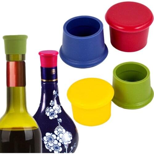 Reusable Silicone Bottle Wine Stopper Plug Caps Beer Champagne Beverage Closures Bar Kitchen Accessories Preservation Home Tool