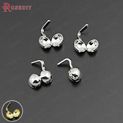 Wholesale Beads Diameter 4.5mm after Closing Gold color Round Copper Connecting Clasps for Wire Diy Findings 50 pieces(JM6822)