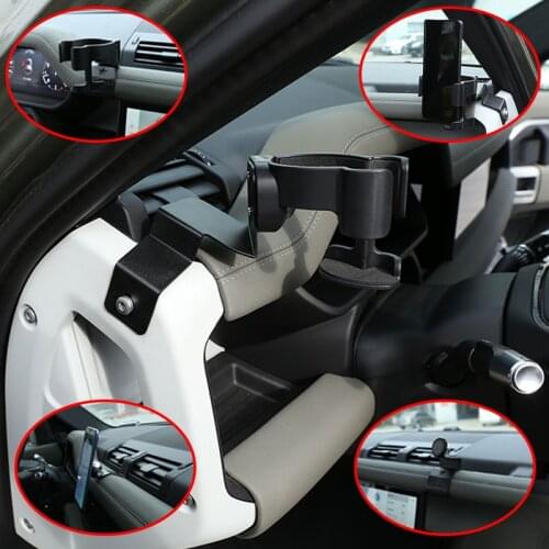 Aluminum Alloy Mobile Phone Holder Trim For Land Rover Defender 110 2020-21 Car Air Vent Mobile Phone Holder Accessories 5 Style