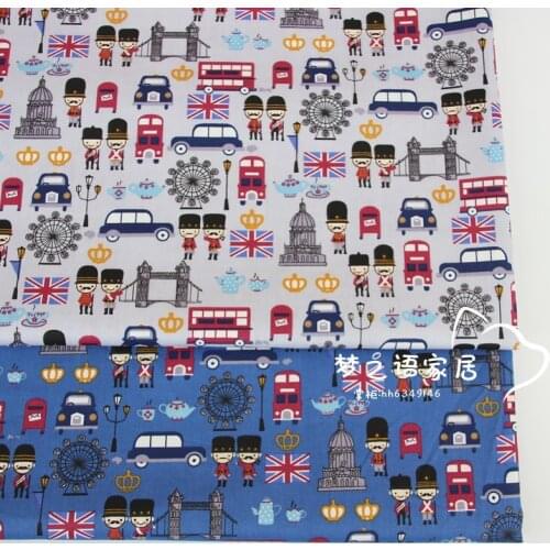 Printed Animals World 100% Cotton Fabric For Kid,DIY Bedding Textile Fabric,Sewing Quilting Fat Quarters Material For Baby&child