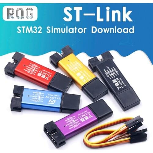 ST LINK Stlink ST-Link V2 Mini STM8 STM32 Simulator Download Programmer Programming With Cover DuPont Cable