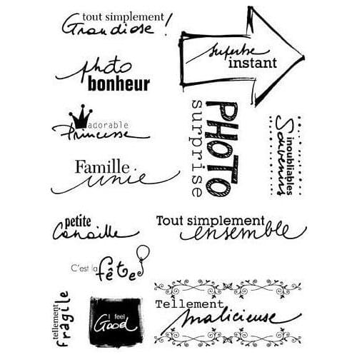 French Words Transparent Clear Silicone Stamp/Seal for DIY scrapbooking/photo album Decorative clear stamp A1830