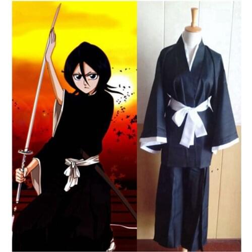 Plus Size BLEACH Cos Kurosaki Ichigo Uniform Cosplay Men Costume harajuku anime halloween kimono full set Cloak + Top + Pants