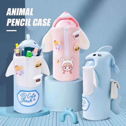 Cute Pencil Case Plush Pencil Case Pen Bag Three-dimensional Doll Stationery Bag 3D Anime Cartoon Pencil Case Girl Reward Gift