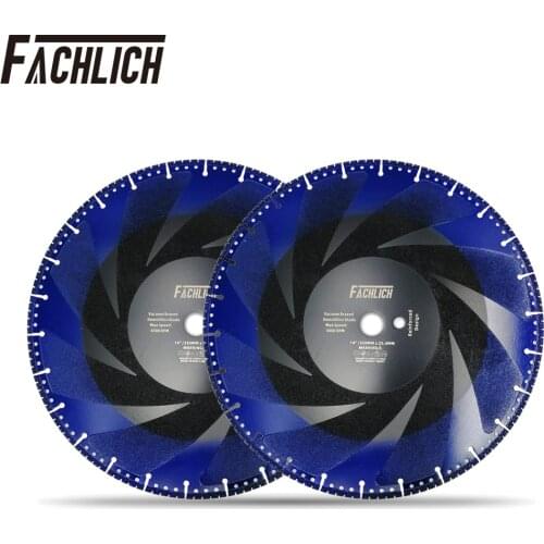 FACHLICH 2pcs 14" Demolition Cutting Disc Rescue Saw Blades Diamond All Purpose Cutting Disc for Granite Metal Marble