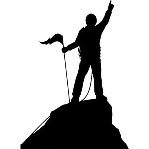 Fashion Gym Sport Rock Climbing Decor Car Sticker Vinyl Decal Window Bumper Accessories Black/Silver 11.7*16CM