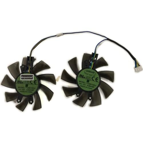 2Pcs/set T128015DU RTX2070 RTX2060 GPU VGA Cooler Fan For Manli GeForce RTX 2060/2070 GTX 1660 Ti Gallardo Video Card Replace
