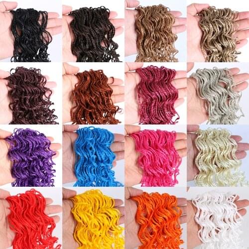BellQueen ZiZi Box Braids Hair 20" 48Strands Synthetic Curly Braiding Hair Extensions Grey Purple Pink Blonde 50g