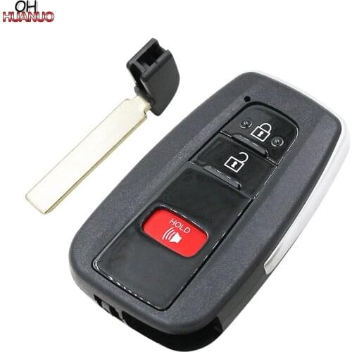 2+1/3 Buttons Replacement Shell Smart Remote Car Key Case Fob for Toyota C-HR RAV4 Prius 2018-2019