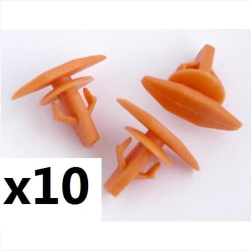 10x For Honda Rubber Weatherstrip Door and Boot Seal Clips- Orange- Civic, For CR-V etc