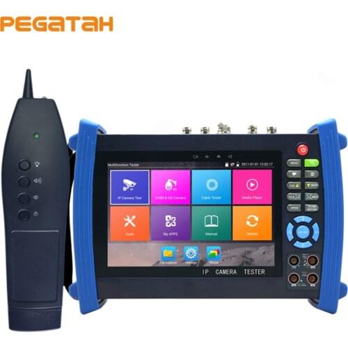 7 inch IPC test monitor H.265 4K IP 8MP TVI CVI 5MP AHD Camera Tester security tester CCTV Camera tester with HDMI Cable tracer