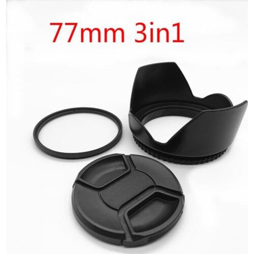 77mm Lens Hood Cap UV Filter for Canon Sigma Tamron Nikon Sony Lens,EF-S 17-55mm F2.8 IS USM