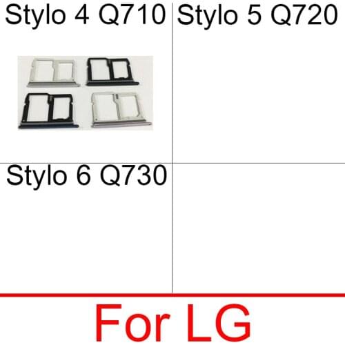 Sim Card Tray Holder Adapters For LG V40 V50 V50S/G8X Sim Reader Card Slot Socket Flex Ribbon Cable Replacement Repair Parts