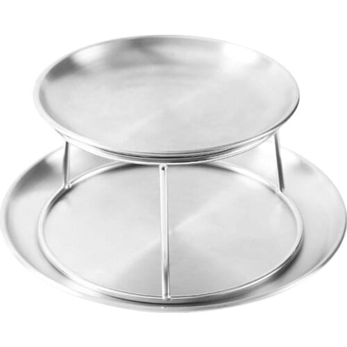 Seafood Platter Sea Food Plate Snack Dessert Platter Kitchen Gadget (Silver)