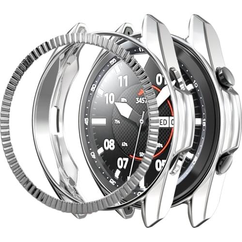 Cases for samsung galaxy watch 3 41mm 45mm case with bezel ring for galaxy watch 3 bezel loop Steel Anti Scratch cover tpu case