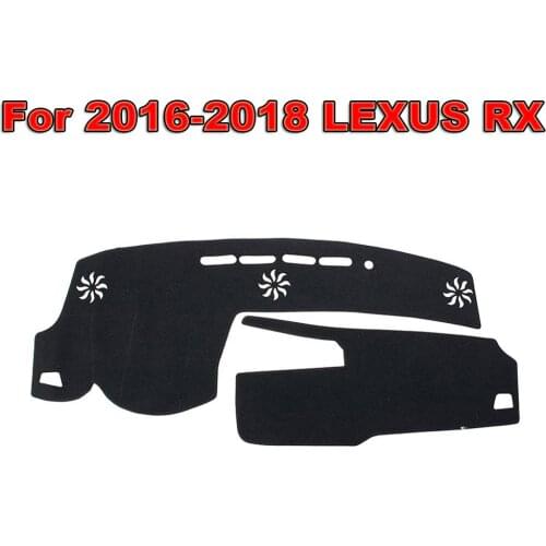 Black Dashboard Cover Double Anti-Skid Car Dashboard Protector Automobile Interior Accessories Carpet Dash Mats For 2016-2018 RX