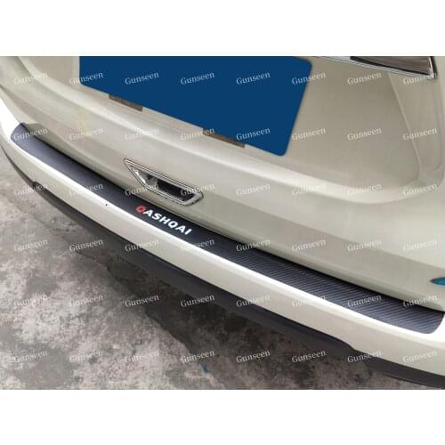 For Nissan J11 Qashqai Trunk Trim Car Rear Bumper Protector Door Sill Cover Auto Sticker styling Accessories 2015 2017 2020 2019