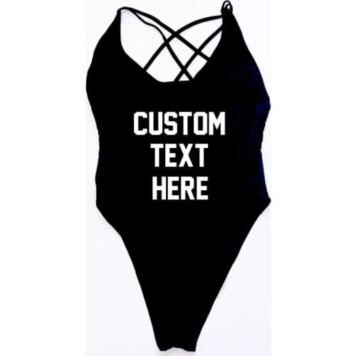 Custom text Swimwear Women One Piece Swimsuit Sexy Bodysuit Plus Size Bathing Suit Swim Suit 2021 monokini maillot de bain femme