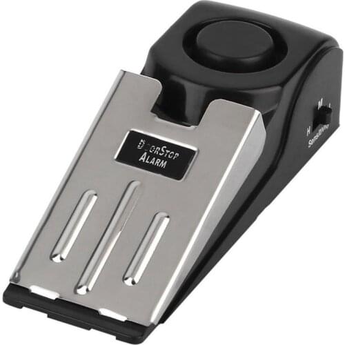 Mini Wireless Vibration Triggered Home Wedge Shaped Stopper Alert Security System Door Stop Alarm Block Blocking System