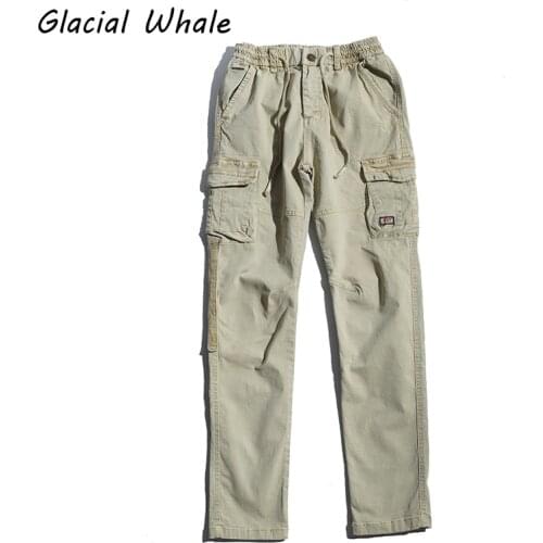 GlacialWhale Mens Cargo Pants Men 2021 New Joggers Male Hip Hop Japanese Streetwear Vintage Trousers Jogging Khaki Pants For Men