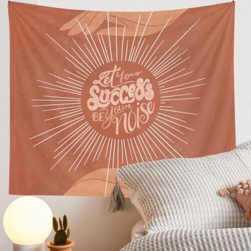 Sun Moon Hand Tapestry Wall Hanging Aesthetic Room Decor Pink INS Wall Art Decor Girls Dorm Room Wall Decor Retro Wall Tapestry