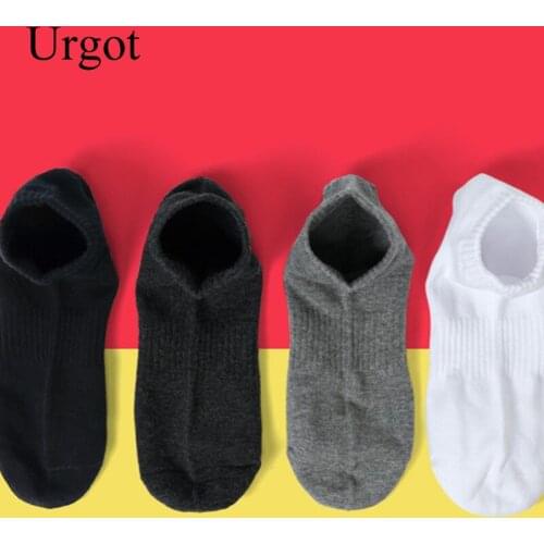 Urgot 6 Pairs Men Ankle Socks High Quality Pure Cotton Deodorant Socks Men Authentic Nano Silver Ion Casual Business Socks Meias