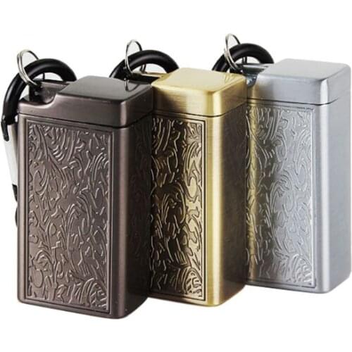 Smoke Ash Tray Mini Portable Ashtray Outdoor Keychain Metal Pocket Holder